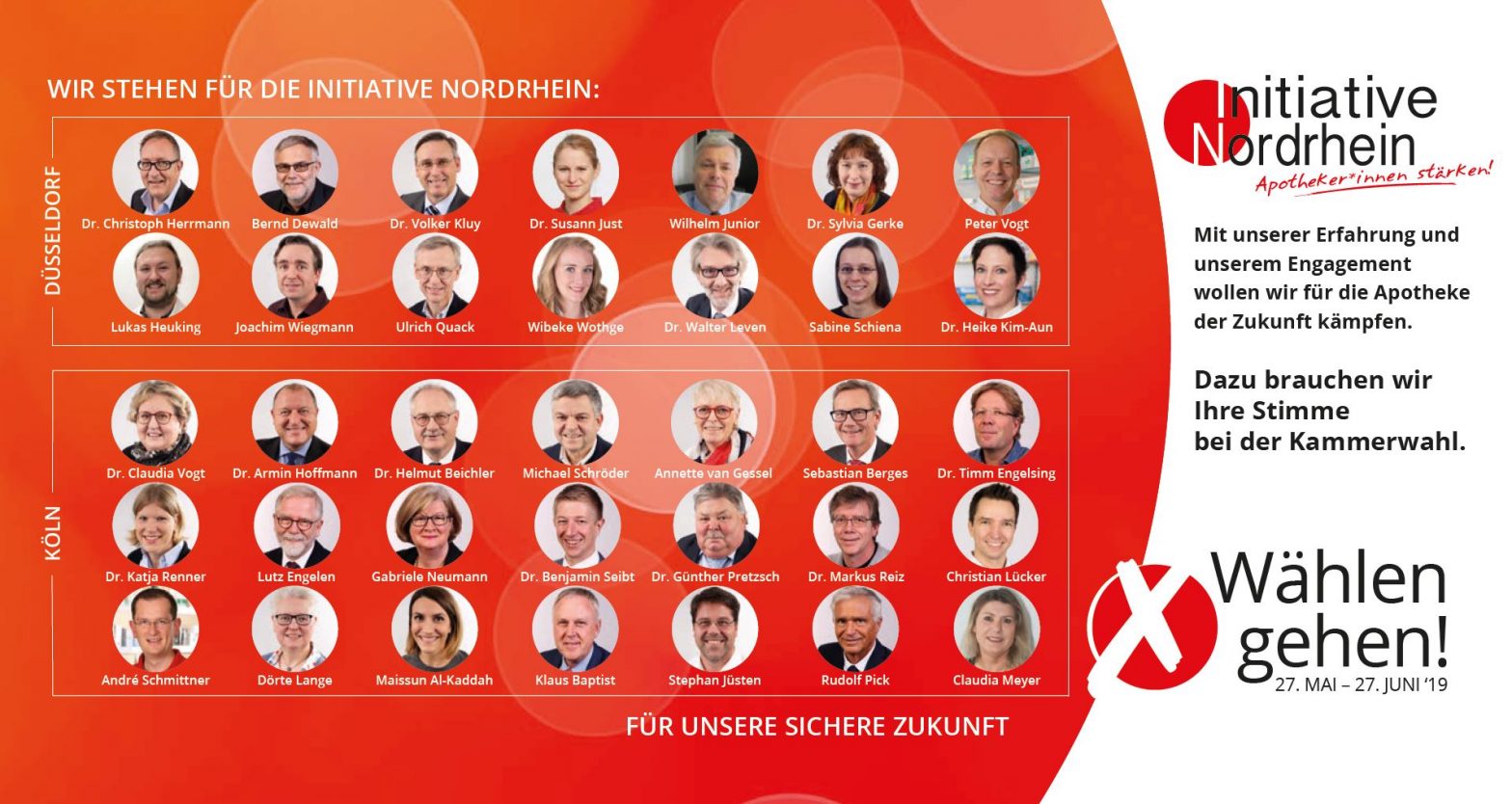 Initiative Nordrhein - Karte zur Kammerwahl