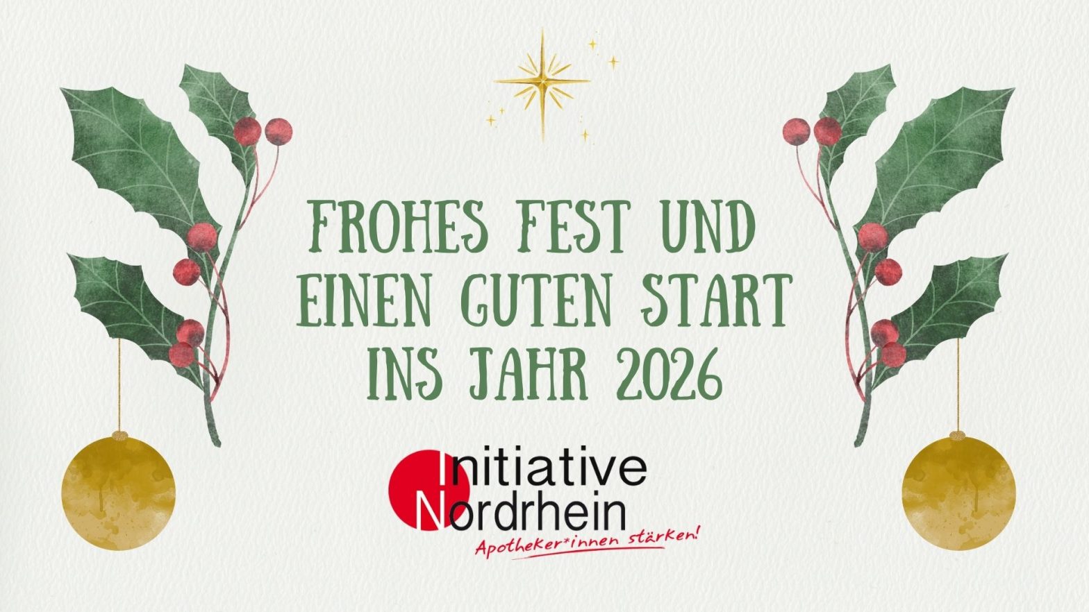 Weihnachts- und Neujahrsgruß 2025/2026 der Initiative Nordrhein